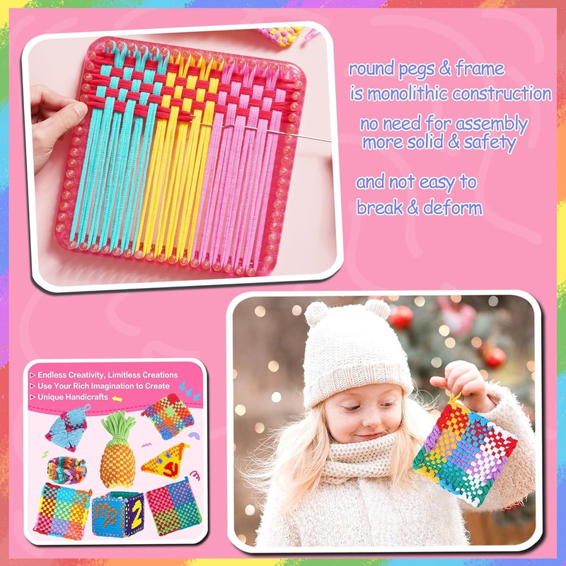 Renlive Upgraded Weaving Loom Kit Toys for Kids & Adults, DIY Arts & Crafts, Easy Potholder Loom Knitting Activity for Beginners, Ideal Gifts for Girls Ages 5 6 7 8-12 13 Years Old, 252 Craft Loops - Image 2